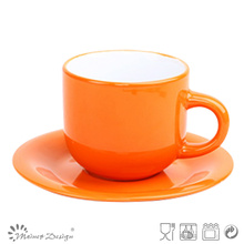 SHINNING COLORFUL 8OZ COFFEE CUPS AND SAUCERS